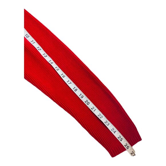 Tommy Hilfiger Mens Ribbed Knit Pullover Sweater Striped Long Sleeve Red Large - Picture 3 of 7